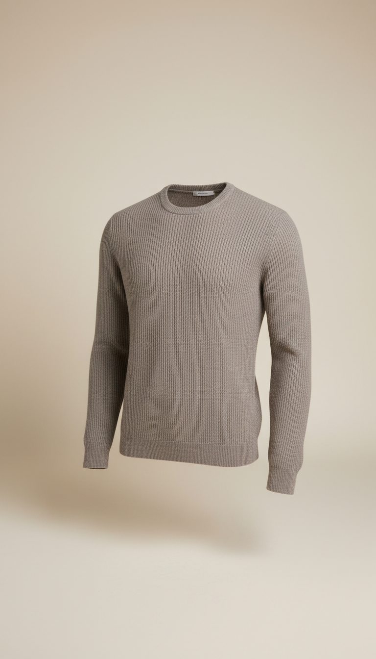Fine Knit Ash Taupe Sweater