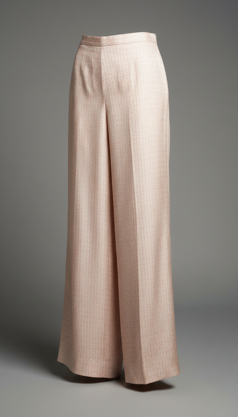 Velvet Cashmere Wide-Leg Trousers