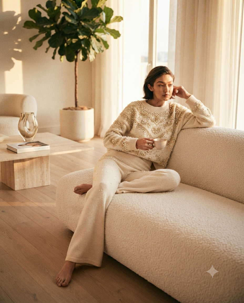 Ivory Belted Wool Coat