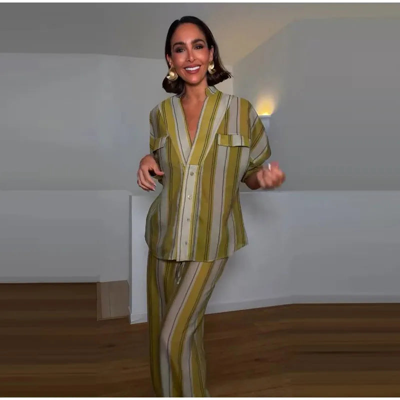 Stripe Wrap Tie Shirt Mini Dress Lapel Collar Long Flare Sleeve Loose Casual Dresses 2026 Summer Beach Vacation Fashion Outfit