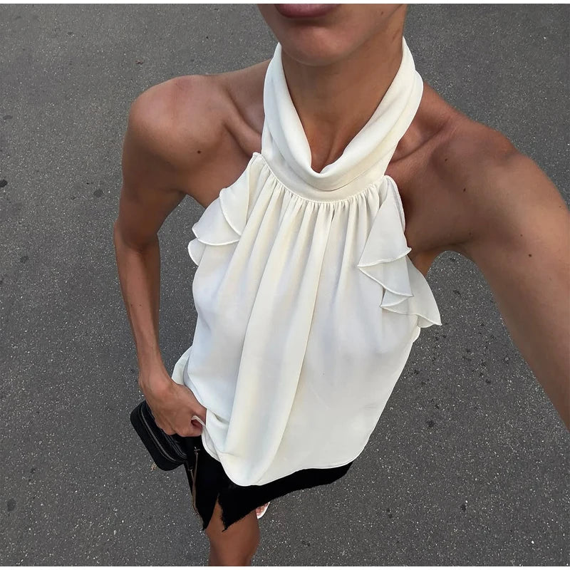 Sexy Pleated Strapless Maxi Dress Women Chic Solid Sleeveless Backless Loose Long Dresses 2026 Summer Lady Vacation Beach Outfit