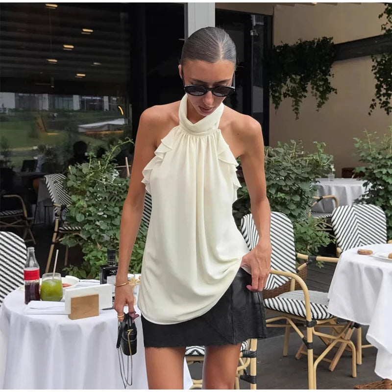 Sexy Pleated Strapless Maxi Dress Women Chic Solid Sleeveless Backless Loose Long Dresses 2026 Summer Lady Vacation Beach Outfit