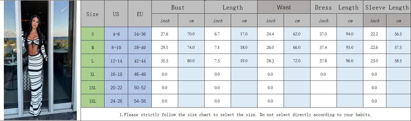 hirigin Knit Stripe Women 2 Piece Set Halter Slash Neck Lace Up Long Sleeve Tops and Maxi Skirts Sexy Mujer Club Midnight Suit
