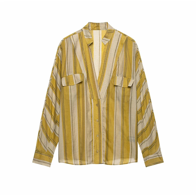 Stripe Wrap Tie Shirt Mini Dress Lapel Collar Long Flare Sleeve Loose Casual Dresses 2026 Summer Beach Vacation Fashion Outfit