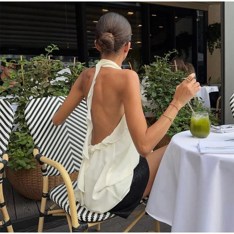 Sexy Pleated Strapless Maxi Dress Women Chic Solid Sleeveless Backless Loose Long Dresses 2026 Summer Lady Vacation Beach Outfit