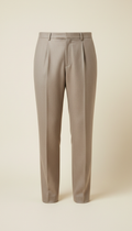 Tailored trousers in taupe cashmere